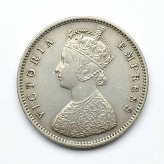 Half Rupee 1897 - Victoria Empress Rare Coin - Collectible - Gift Item view 2