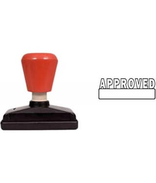 Dey's Stationery Store Approved Pre-Inked Rubber Stamp Office Stationary Message - Approved (Black Pack of 1)