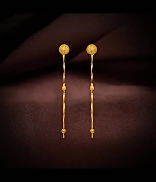 LUV FASHION Gold Chandelier Earrings ( Pack of 1 )