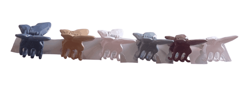Butterfly Hair Claw Clips - Set of 6 view 3