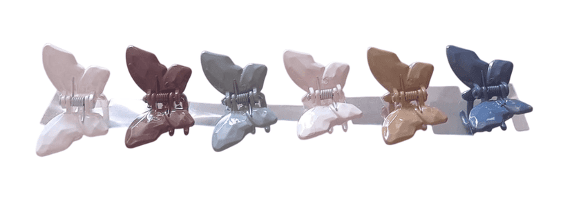 Butterfly Hair Claw Clips - Set of 6 view 4