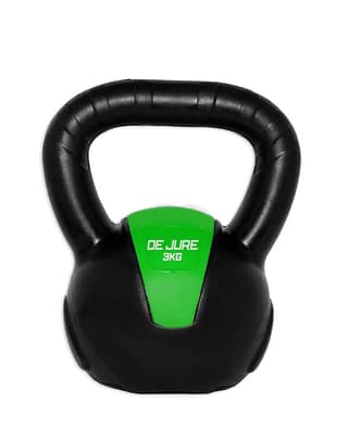 De Jure Fitness PVC Kettle Bell for Strength and Cardio Training, Full body exercises for Men & Women 3kg
