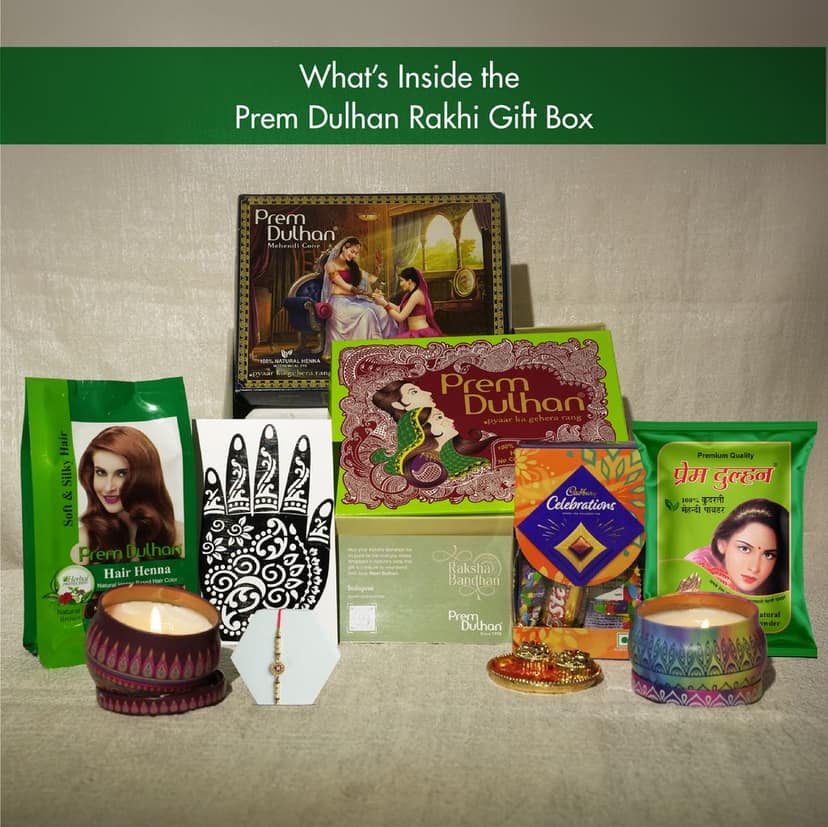 Prem Dulhan Rakhi Gift Set | Rakhi, Mehendi, Chocolates & Roli Chawal | Raksha Bandhan Gift for Sister view 4
