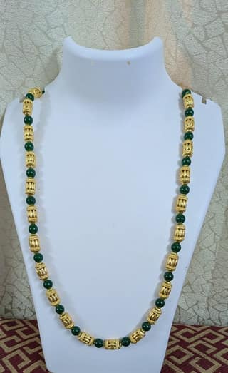 Emerald Gold Harmony Mala