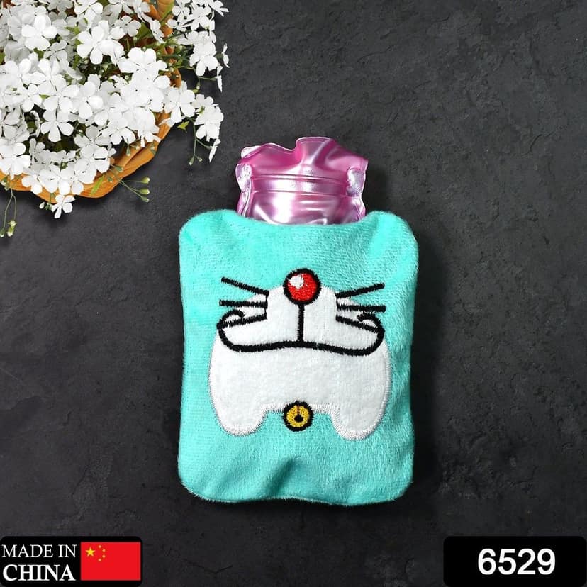 Doremon Cartoon Small Hot Water Bag with Cover for Pain Relief view 2