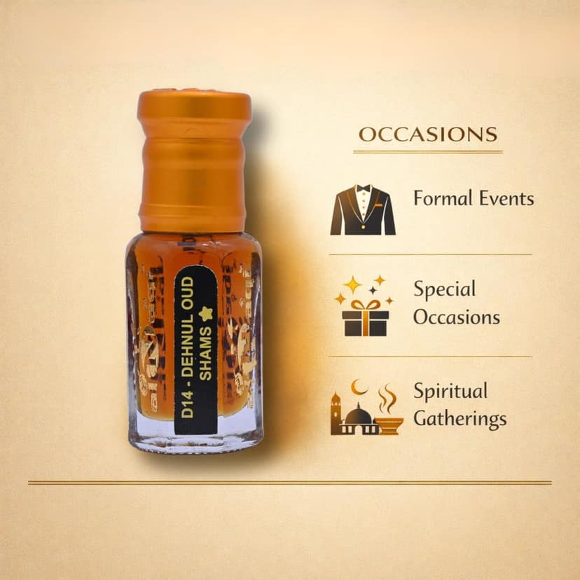 alnaqi fragrances Dehnul Oud Shams Attar/Perfume Oil, Arabian Attar, Alcohol-Free Roll-On, Long-Lasting Attar, Strong Arabic Fragrance, Unisex Concentrated Perfume Oil view 5