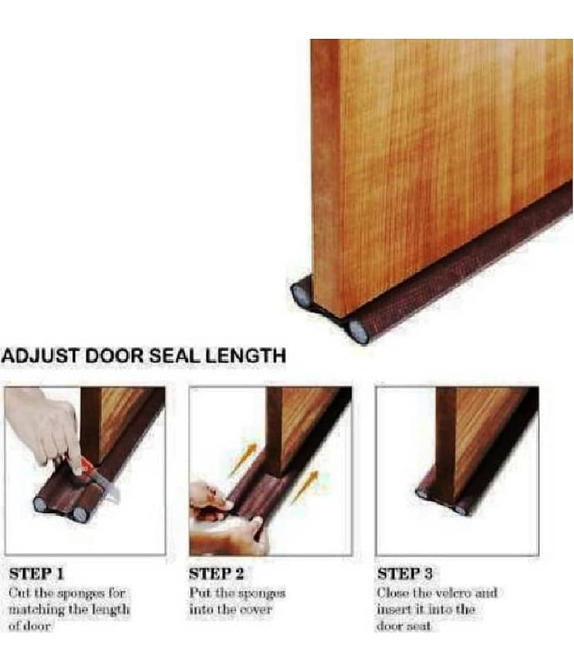 Morazo Door Bottom Sealing Strip Guard For Door (Size-36 inch) (Pack of 4 ) (Brown) Door Seal view 2