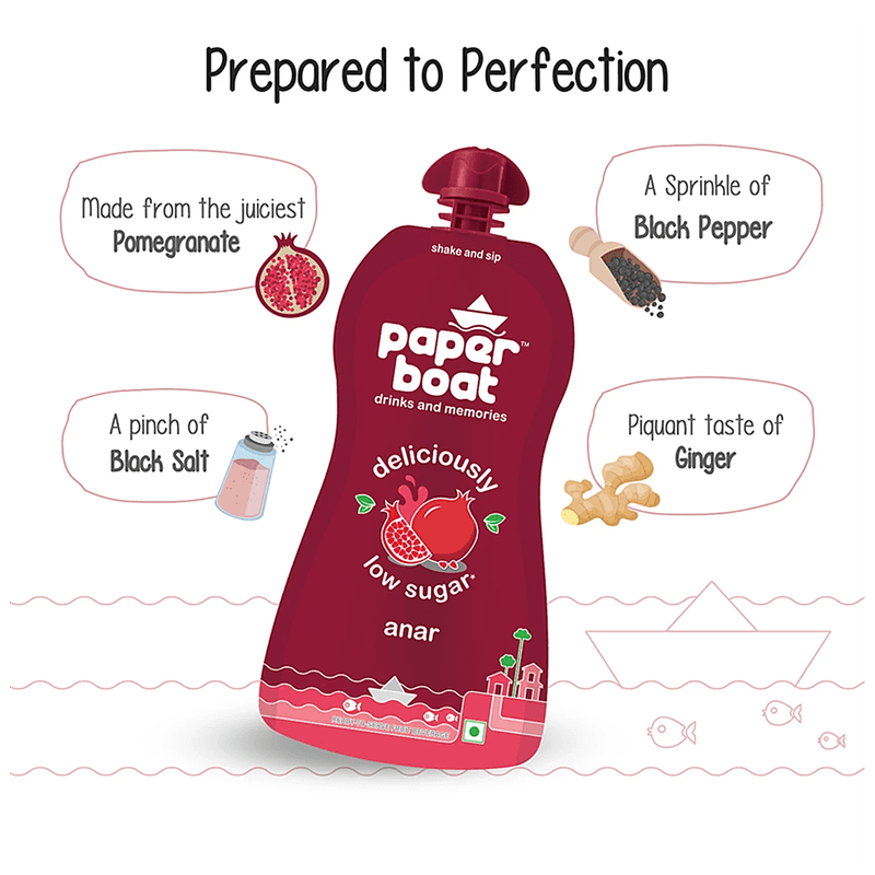 Paper Boat Anar/Pomegranate Juice - Low Sugar, 200 Ml view 6