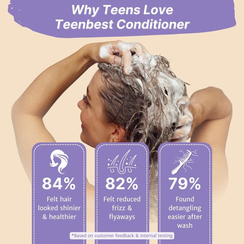 Healthbest Teens Conditioner 200 ml - Lightweight Daily Conditioner for Oily & Sweaty Hair -Paraben & Sulphate Free - For Boys & Girls 13-19 Years view 4
