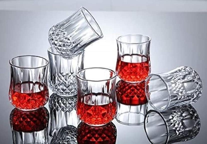 Tequila Shot Glasses, 45 ML, Set of 12, Small Whiskey Mug for Vodka,Whiskey, Ocean, Spirits,Dessert,Espressos,Cordial,Patiala, Liquors & Beverage Drink, Perfect for Bar,Casino, Restaurants