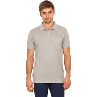 Red Line Men's Grey Solid Polo Collar T-Shirt