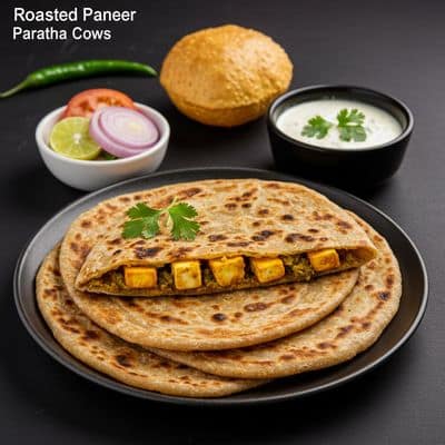 Roasted Paneer Paratha Combo (2Pcs)