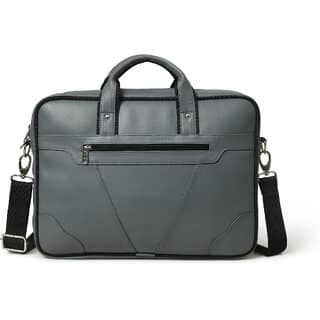 MATRICE laptop cum messenger bag with Grey faux vegan leather(NE-S-0801-B-Grey)