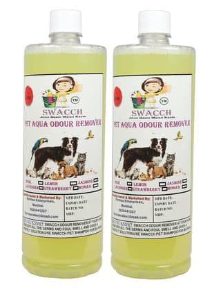 Swacch PET Aqua Odour Remover (1 Litre) (Combo Pack of 2) Lemon