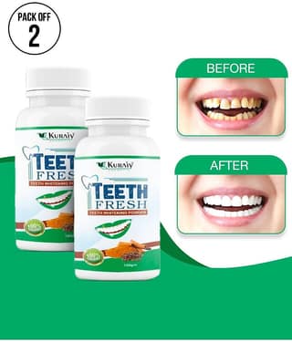 KURAIY Pearl Teeth Whitening Powder Teeth Brightening Oral Plaque Stains 100g