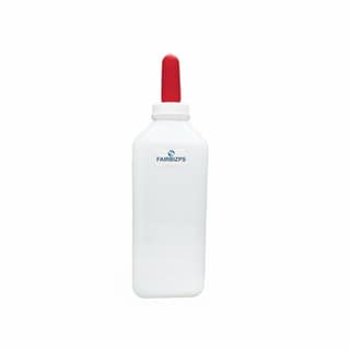 FAIRBIZPS Calf Feeding Milk Bottle, Milk Feeding Bottle for Calf with Nipple, Calf Feeding Bottle White, 2 Liter pac of 2