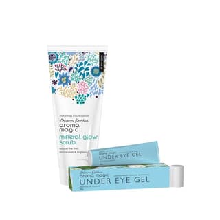 Aroma Magic Mineral Glow Scrub (100 gm) & Under Eye Gel Combo (20 gm) Pack of 2