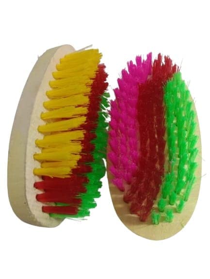 JMP BRUSH Premium Multipurpose Cloth Brush, with Soft & Hard Bristles, Assorted,Wood Pack of 4 view 3