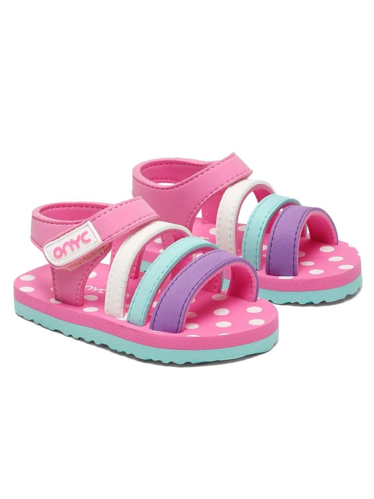 ONYC Premium Butterscotch Kids Sandals for Girls (Pink) view 5
