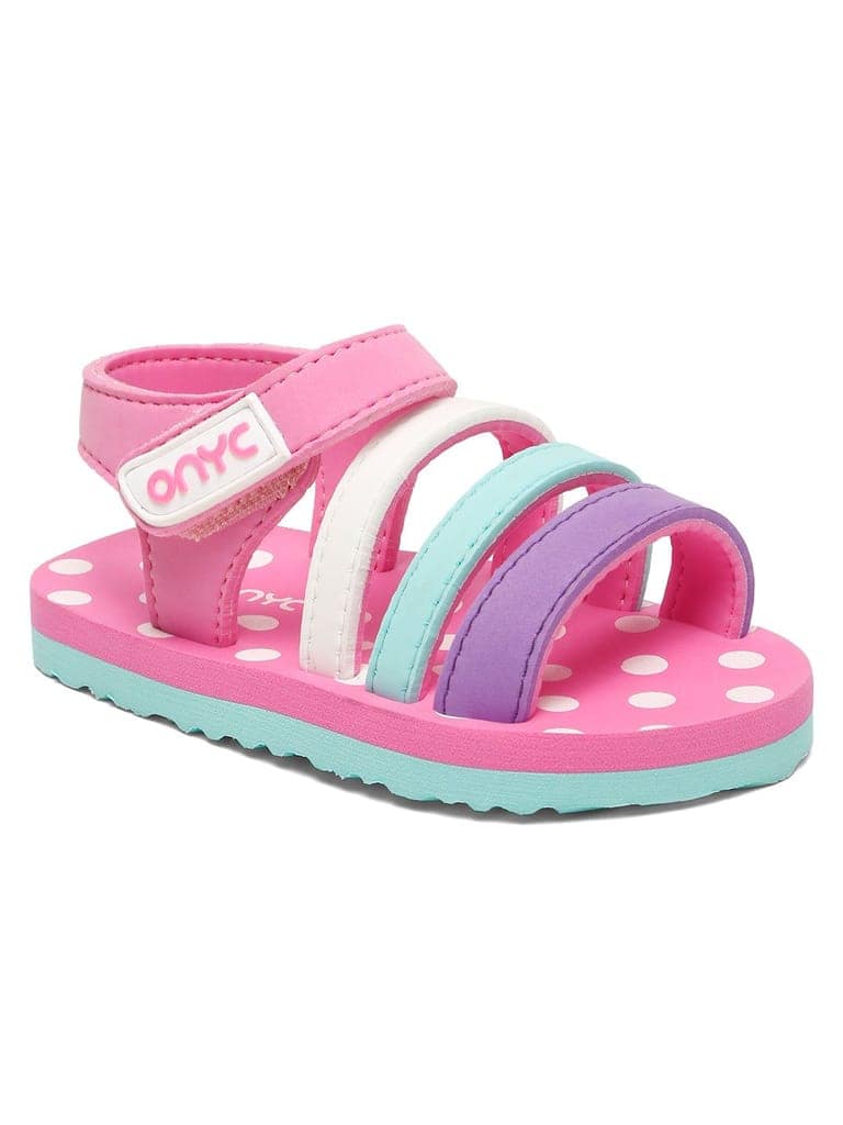 ONYC Premium Butterscotch Kids Sandals for Girls (Pink) view 8