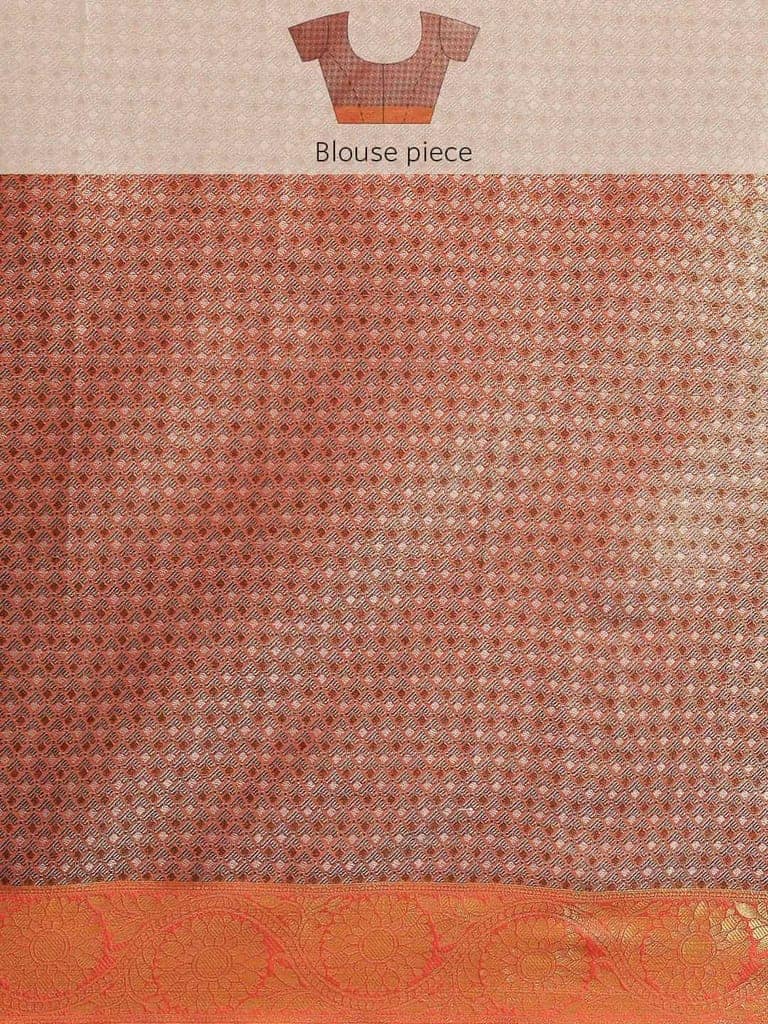 Women's Brocade Soft Silk Zari Woven Saree With Unstiched Blouse Piece view 7