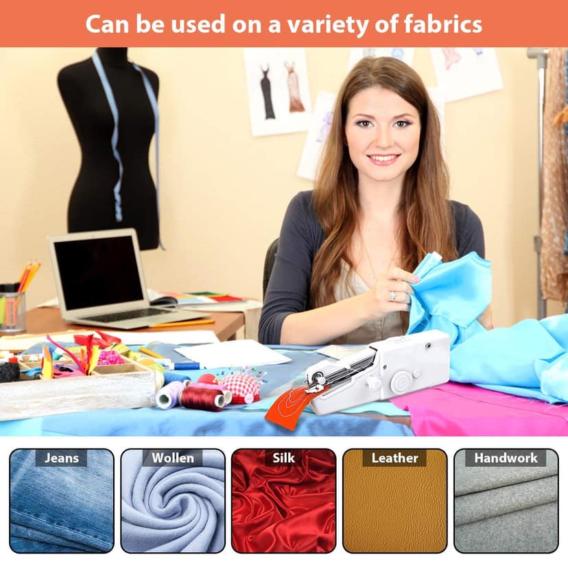 Handheld Portable Mini Electric Cordless Sewing Machine for Beginners view 3