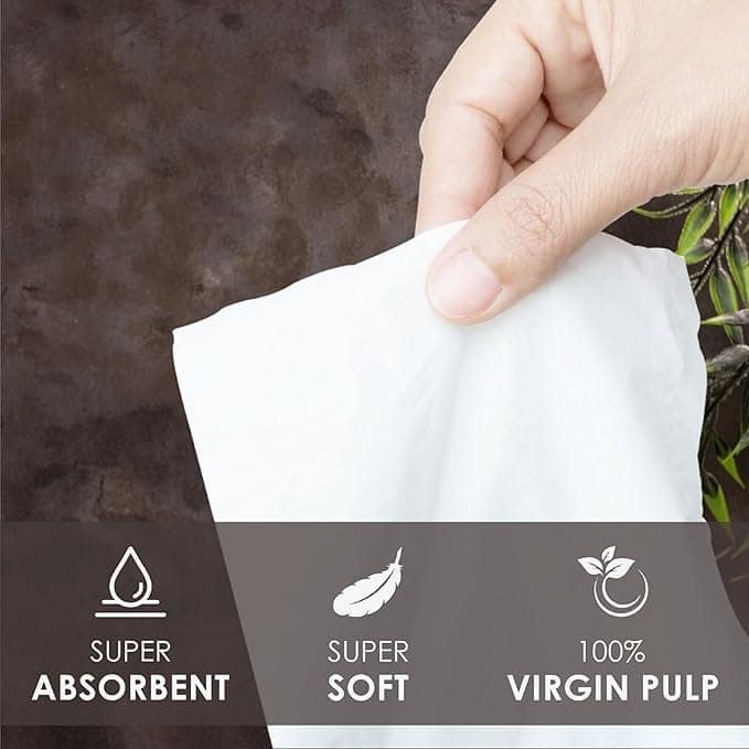 Pocket Tissue (2 Ply, 40 Sheets) Eco Friendly Ultra Soft Face Tissues for Women Men Kids Boys & Girls small Pocket hanky napkins Pouch Easy to carry travel(Pack of 4) view 3