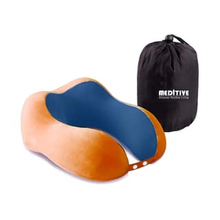 MEDITIVE Memory Foam Neck Pillow for Travel (Brown, pack of 1) MEDITIVE Memory Foam Neck Pillow for Travel (Brown, pack of 1) - Brown