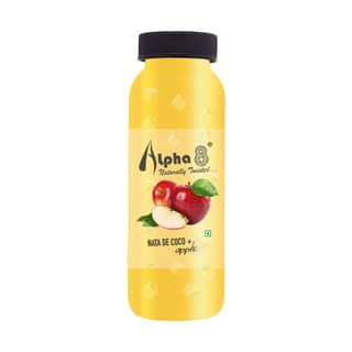 Alpha 8 Apple Juice With Nata De Coco, 200 ml - Pack of 12