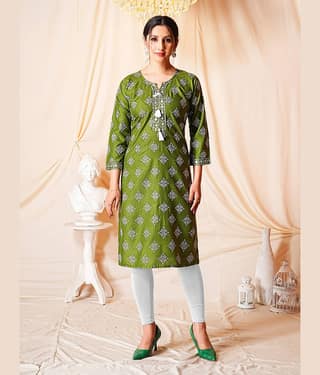 anushansa Women's Viscose Rayon Printed A-line Kurti - ( Multicolor2 )