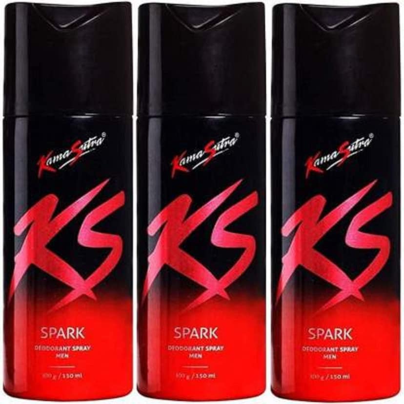 Kama Sutra Spark Deodorant for Men (150ml) Pack Of 3