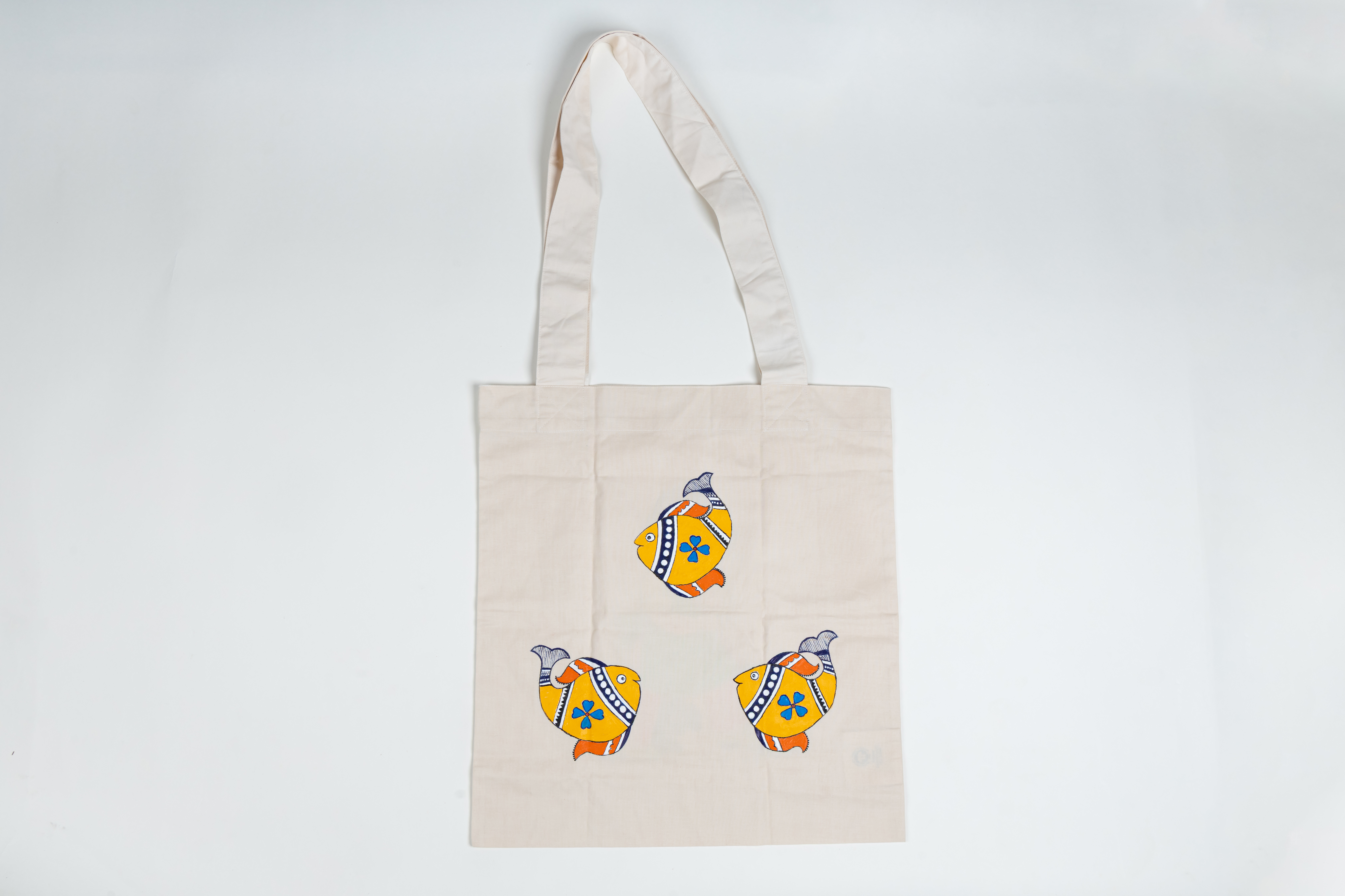 Handmade Fabric Painting Tote Bag