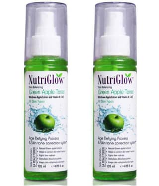 Nutriglow Green Apple Toner Skin Freshener Each 120mL Pack of 2