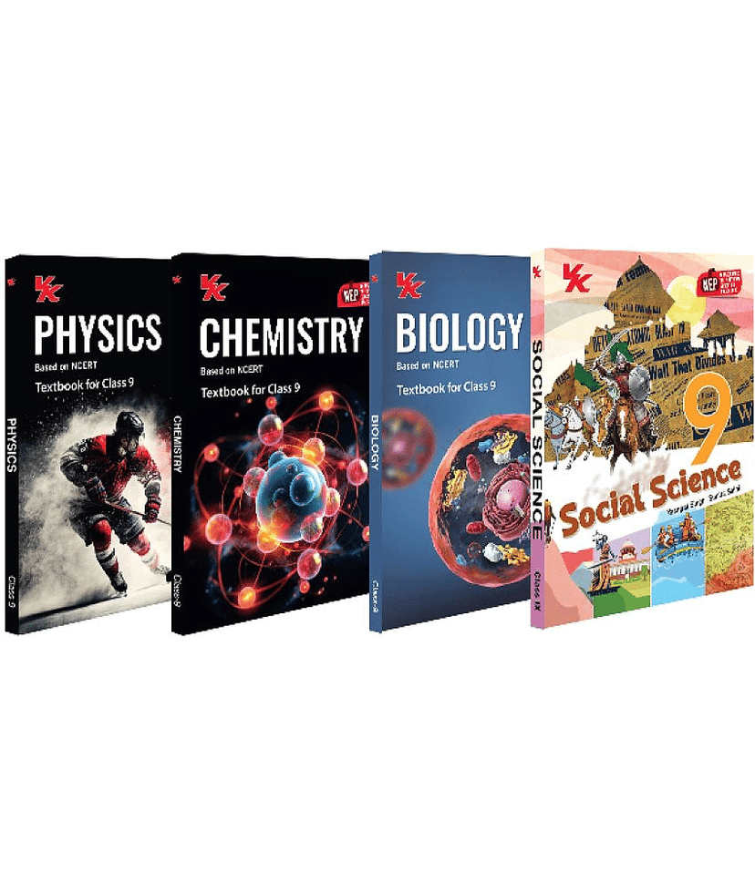 Physics, Chemistry, Biology, Social Science Book for Class 9 (Set of 4) | CBSE (NCERT) | NEP | Examination 2025-26 | by VK Global Publications view 2