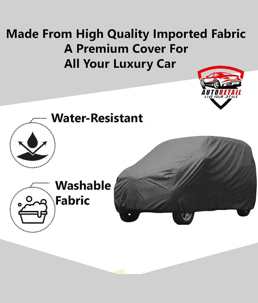 AutoRetail Car Body Cover for Hyundai Eon [2011-2012] Without Mirror Pocket ( Pack of 1 ) , Grey view 2