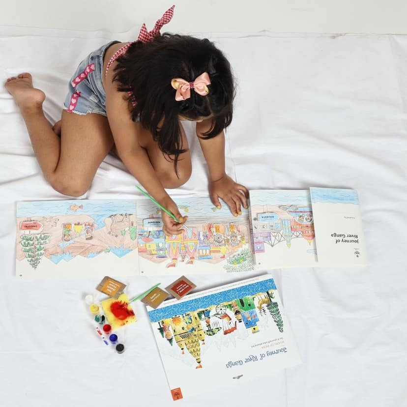 DIY Colouring kit Journey of River Ganga