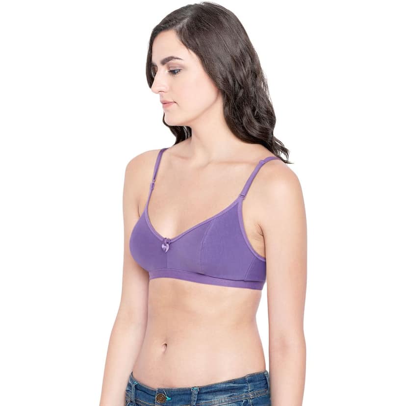 Bodycare Women Cotton Spandex Full Coverage Non Padded Regular Bra E1575DPU view 2