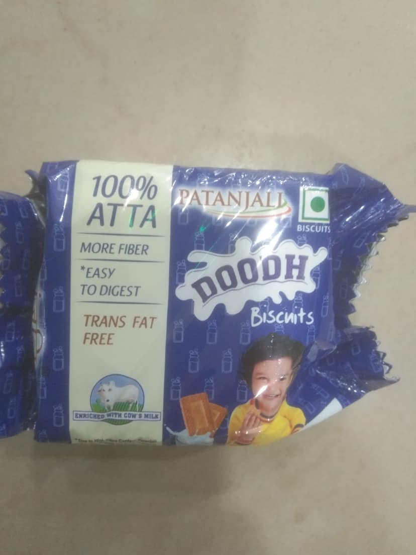 Patanjali Doodh Biscuits 100% Atta