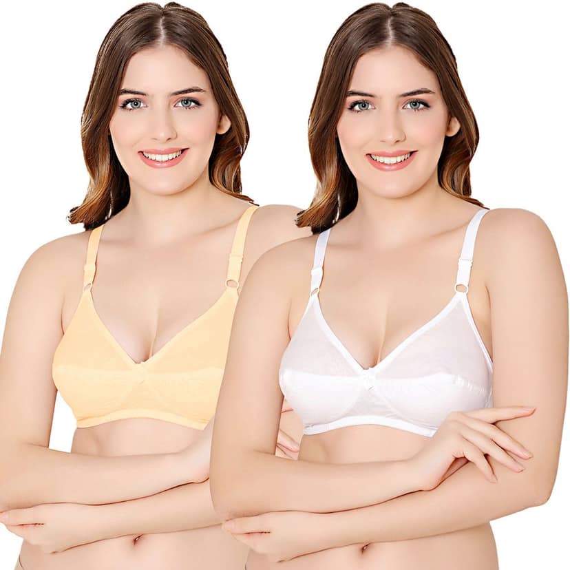 Bodycare polycotton wirefree adjustable straps comfortable non padded bra-1513SS