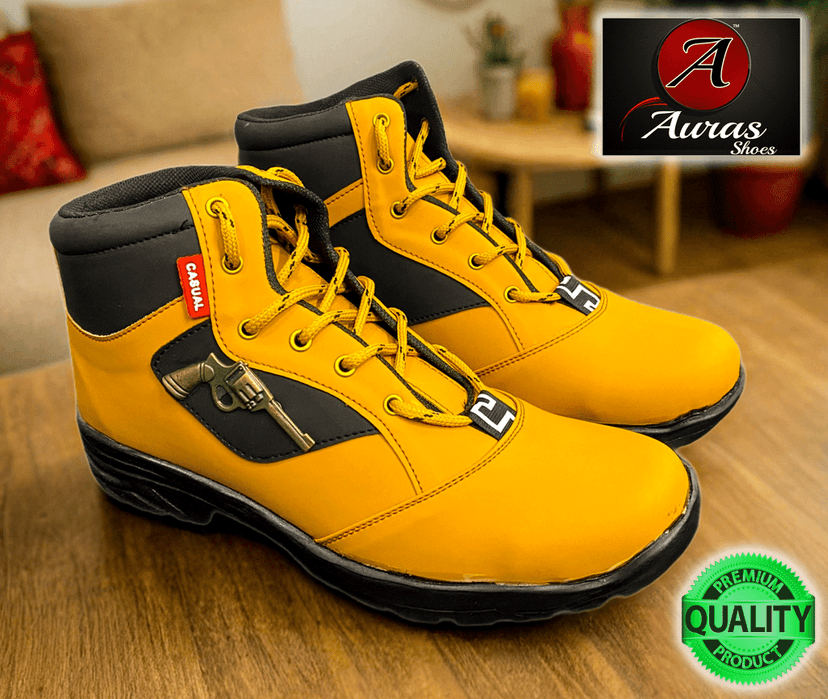 Tan Gun Boot For Men, Casual For Men, Men's Footwear, Party wear Boots, Daily wear Casual Boots, By–Auras Shoes