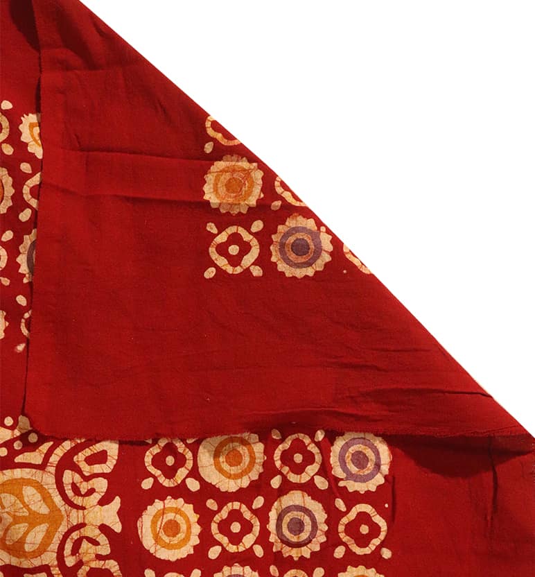 Handcrafted Batik Print Cotton Single Bed Sheet with Two Pillow Covers view 6