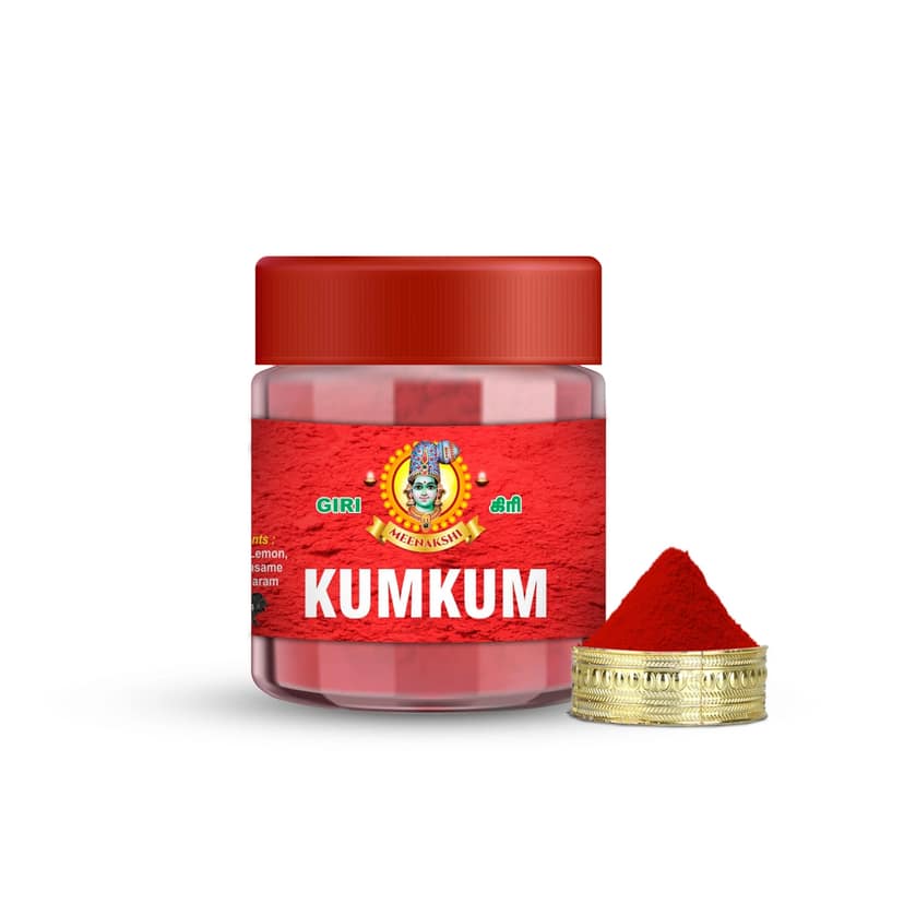 Giri Kumkum - 50 Gms | Tilak | Sindoor | Kungumam | Red Colour | Kumkuma for Pooja Normal Kumkuma view 2