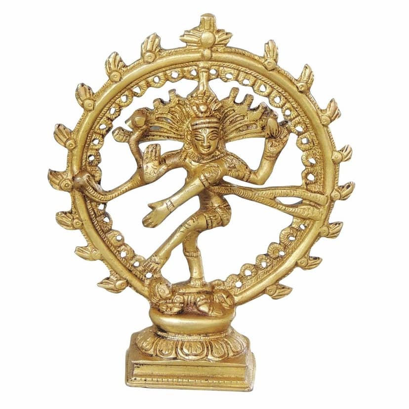 Brass Showpiece Nataraja, Natraja God Idol Statue, Height : 6.5 Inch (BSMAS1069 B) view 2