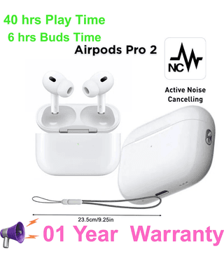 White color airpods with ANC and touch control, earbuds, bluetooth