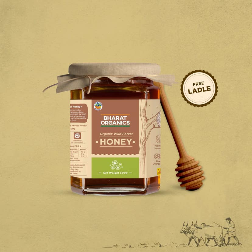Bharat Organics Organic Wild Forest Honey - 500g