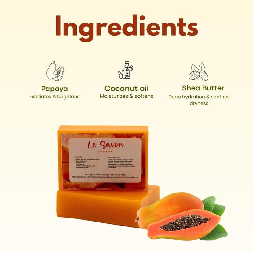Le Savon Papaya Skin Whitening Soap view 3