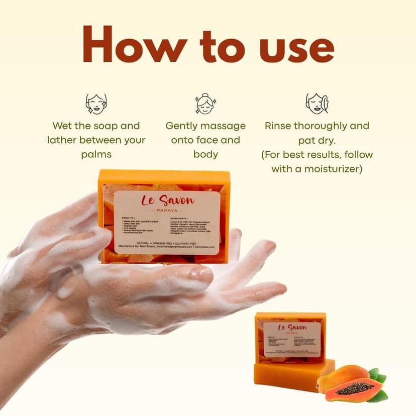 Le Savon Papaya Skin Whitening Soap view 5
