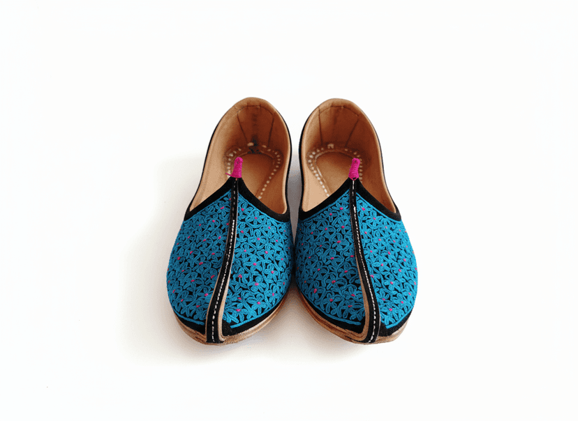 Raj Sakhi Leather Male Juti - Blue view 3