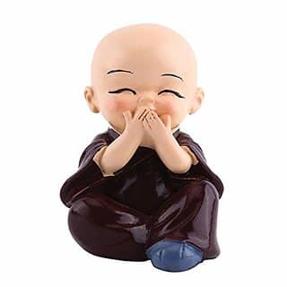 NP Set Of 4 Polyresin Laughing Buddha Statue for Home Decor, 30x10x24 cm (Multicolour) view 5