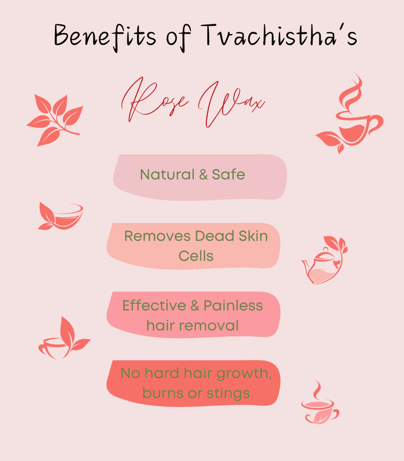 Tvachistha Rose Hair Removal Wax Powder, 10 Min Full Body Wax for Women, Pack of 1 view 5